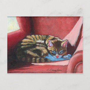 Nikos in Red Chair Postcard