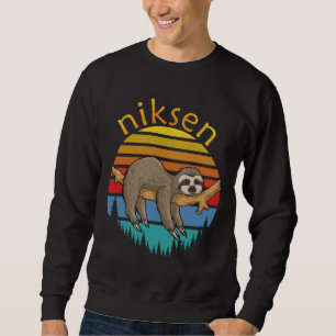 Niksen Dutch Concept Of Doing Nothing Retro Sunset Sweatshirt