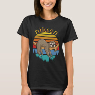 Niksen Dutch Concept Of Doing Nothing Retro Sunset T-Shirt