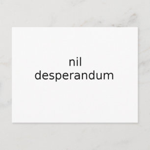 nil desperandum never despair postcard
