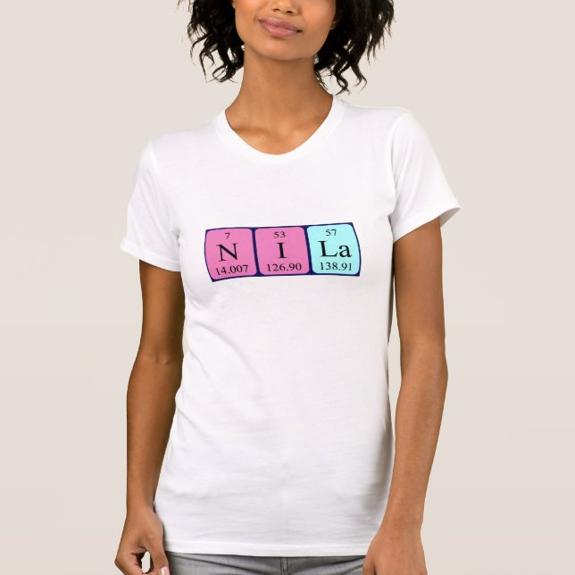 Nila periodic table name shirt (Front)