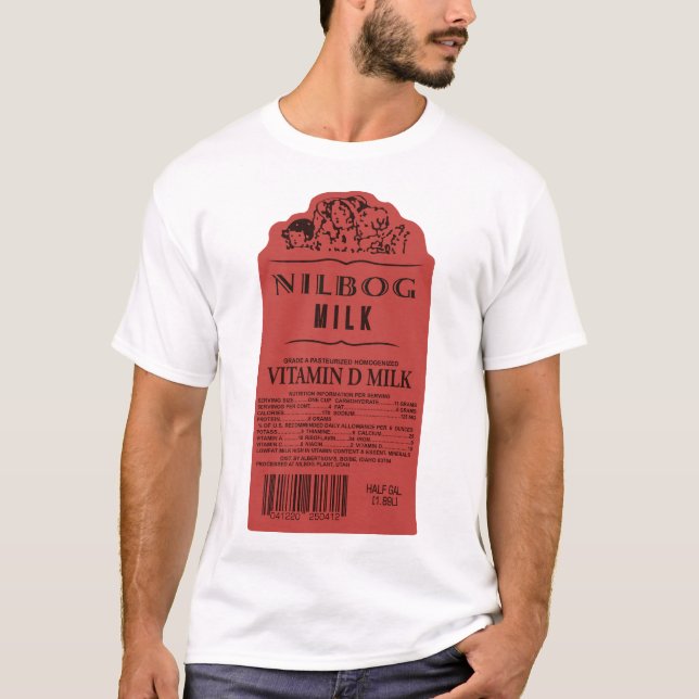 Nilbog Milk t-shirt (Front)