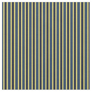 Nile Blue, Banana Yellow and Midnight Stripes Fabric