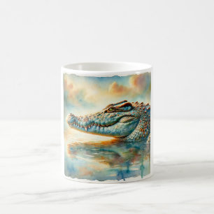 Nile crocodile 060924AREF104 - Watercolor Coffee Mug