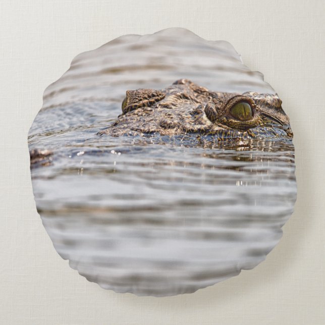 Nile Crocodile Round Cushion (Back)