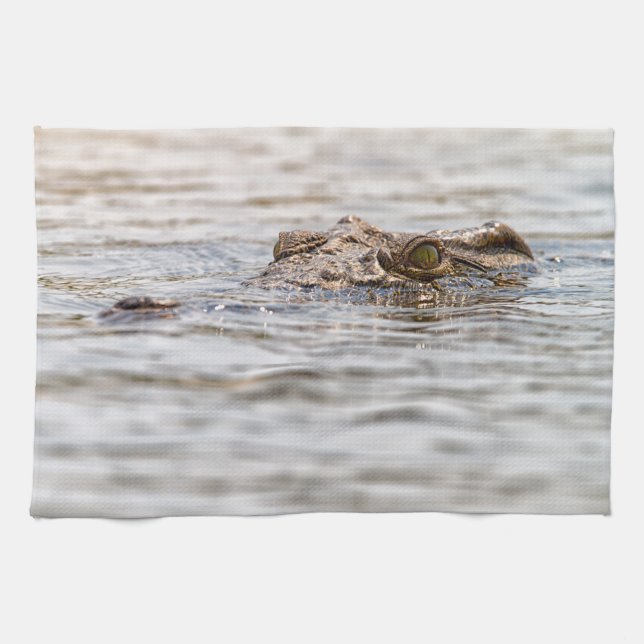 Nile Crocodile Tea Towel (Horizontal)