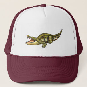 Nile crocodile trucker hat