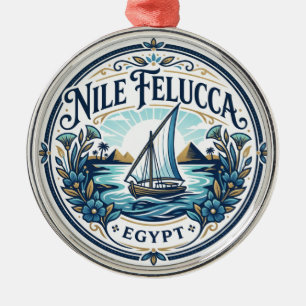 Nile Felucca Ride, Aswan Egypt Metal Ornament