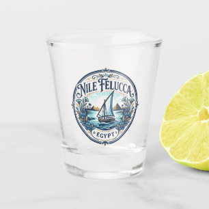 Nile Felucca Ride, Aswan Egypt Shot Glass