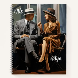 Nile Katya Writer Retro Image Spiral Notebook