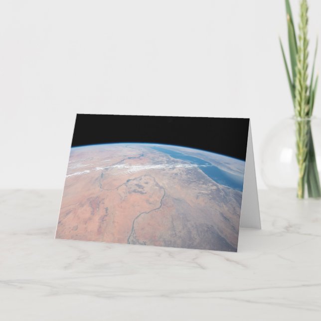 Nile River Winding Northward Next To The Red Sea Card (Front)