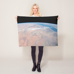 Nile River Winding Northward Next To The Red Sea Fleece Blanket