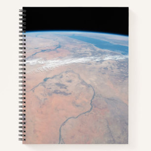 Nile River Winding Northward Next To The Red Sea Notebook
