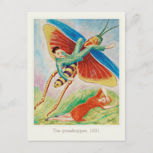 Nils von Dardel Grasshopper Gräshoppan 1931 Postcard
