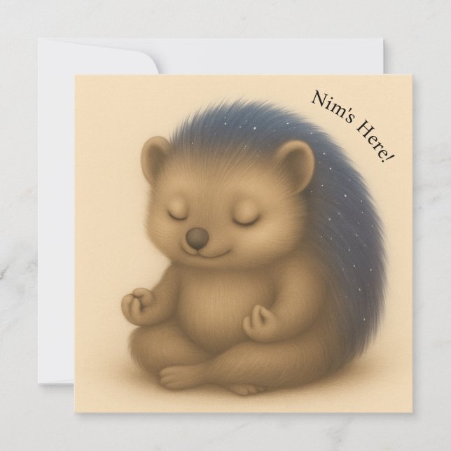 Nim Meditates Customisable Comfort Series Card (Front)