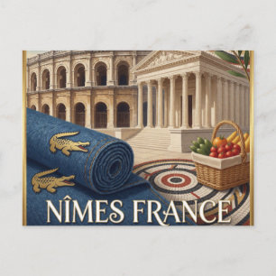 Nîmes France Ancient Landmark Collage Postcard