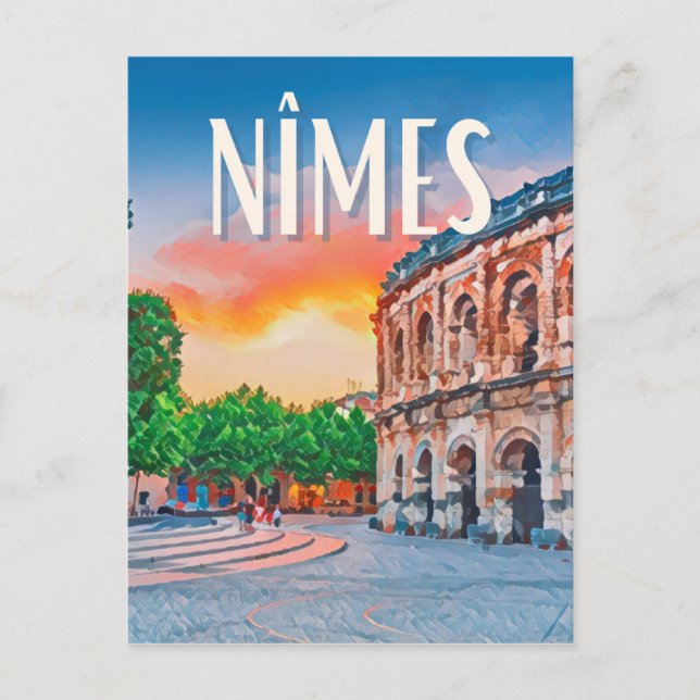 Nîmes Photo Vintage Postcard (Front)