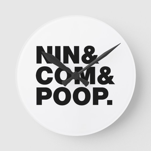 NIN & COM & POOP. ROUND CLOCK (Front)