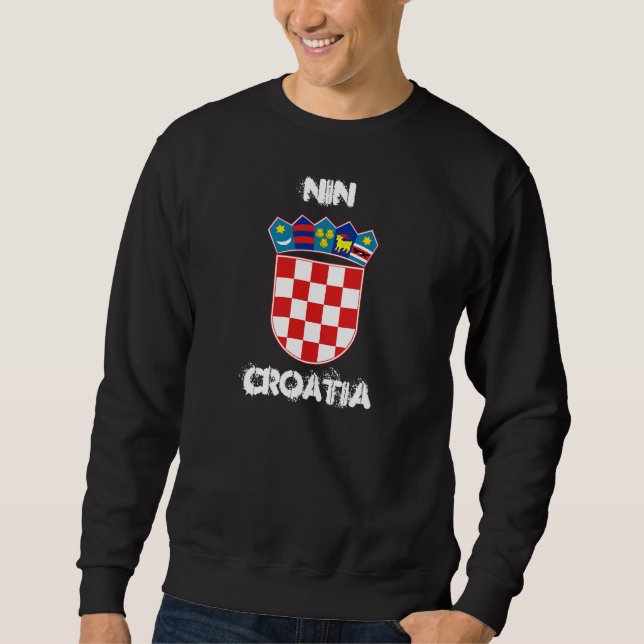 Nin, Croatia with coat of arms Sweatshirt (Front)