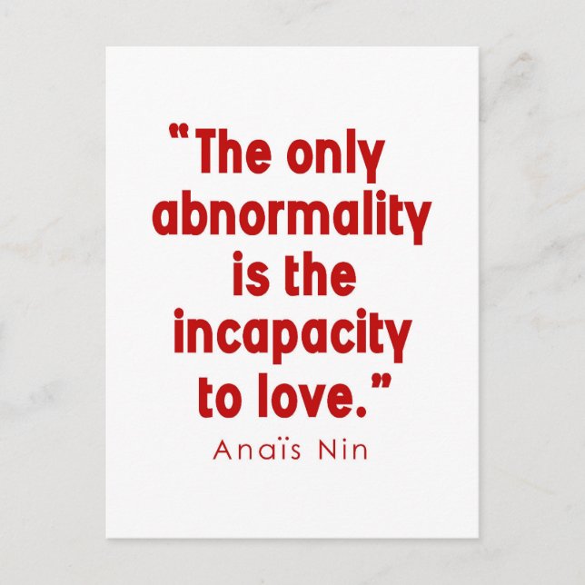 Nin on Abnormality Postcard (Front)