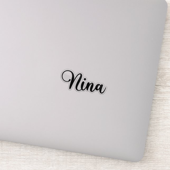 Nina Name - Handwritten Calligraphy (Detail)