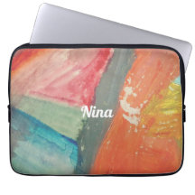 Nina Personalised Sunset Abstract Art Laptop