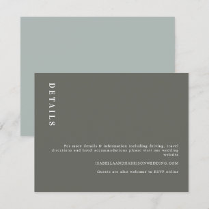 NINA Sage Green Minimalist Bohemian Details Card