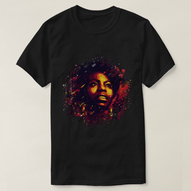 Nina Simone  POP ART  Old School Collection Classi T-Shirt (Design Front)