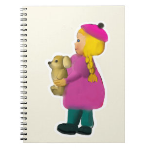 Nina with her dog notebook