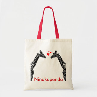 Ninakupenda "I love you" giraffe bag