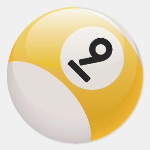 NINE BALL CLASSIC ROUND STICKER