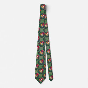 Nine Ball in Wreath Pattern on Green Tie