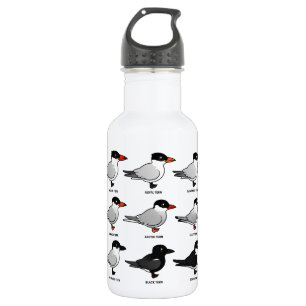 Nine Birdorable Terns (labelled) 532 Ml Water Bottle
