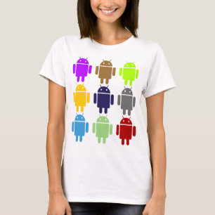 Nine Bug Droids (Android Multiple Colours Humour) T-Shirt