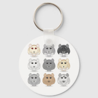 Nine Chinchilla Design Keychain