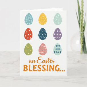 Nine Egg Pattern Spring Card