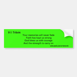 nine eleven tribute bumper stickers