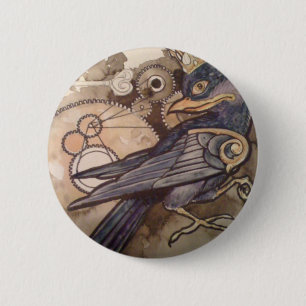 nine eye Tattoo Button 3 raven