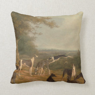 Nine Greyhounds In A Landscape Jacques Laurent Cushion