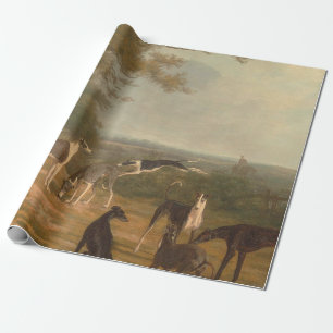 Nine Greyhounds In A Landscape Jacques Laurent Wrapping Paper