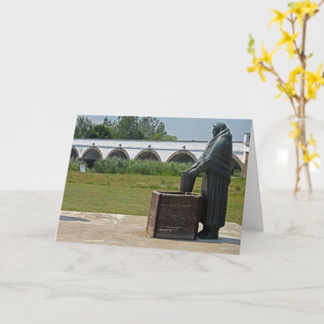 Nine-holed Bridge, Hungary Card (Yellow Flower)