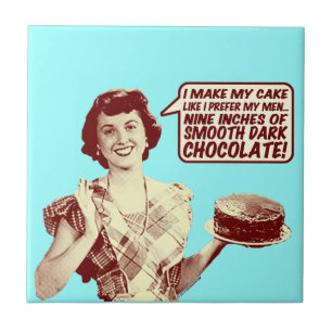 Nine Inches of Smooth Dark Chocolate Ceramic Tile