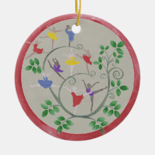 Nine Ladies Dancing Christmas Ornament