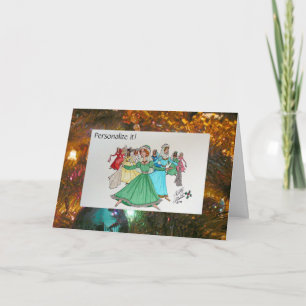 Nine Ladies Dancing Holiday Card
