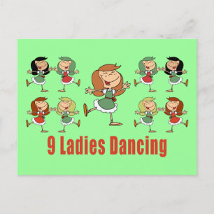 Nine Ladies Dancing Postcards