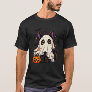 Nine Lives Aren’t Enough Ghost Cat Halloween T-Shi T-Shirt