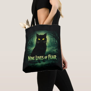 Nine Lives of Fear – Black Cat Tote Bag