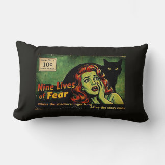 Nine Lives of Fear – Issue No. 1 Retro Horror Post Lumbar Cushion