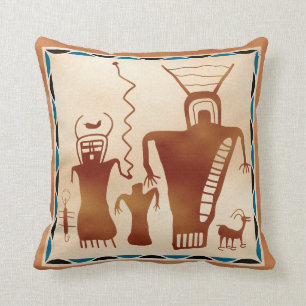 Nine Mile Canyon Rock Art 'Aliens' Cushion