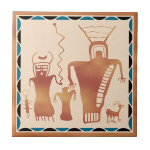 Nine Mile Canyon Rock Art 'Aliens' Tile